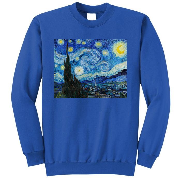 Van Gogh Starry Night Fine Art Painting Impressionism Art Cool Gift Tall Sweatshirt