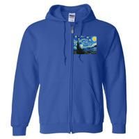 Van Gogh Starry Night Fine Art Painting Impressionism Art Cool Gift Full Zip Hoodie