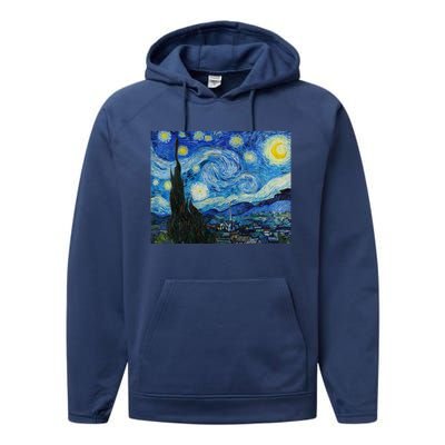 Van Gogh Starry Night Fine Art Painting Impressionism Art Cool Gift Performance Fleece Hoodie