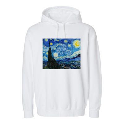 Van Gogh Starry Night Fine Art Painting Impressionism Art Cool Gift Garment-Dyed Fleece Hoodie