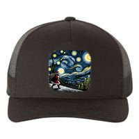 Van Gogh Starry Night Santa Christmas Winter Snowy Night Yupoong Adult 5-Panel Trucker Hat