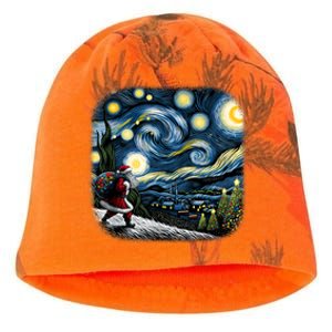 Van Gogh Starry Night Santa Christmas Winter Snowy Night Kati - Camo Knit Beanie