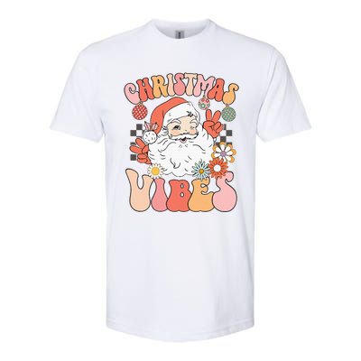 Vintage Groovy Santa Claus Christmas Vibes Softstyle CVC T-Shirt