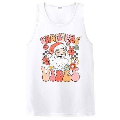 Vintage Groovy Santa Claus Christmas Vibes PosiCharge Competitor Tank