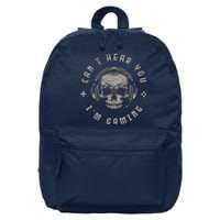 Video Games Skull Funny Gamer Gift Cant Hear You Im Gaming 16 in Basic Backpack