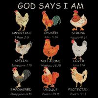 Vintage God Says I Am Bible Verse Christian Farm Chickens Re Backpack