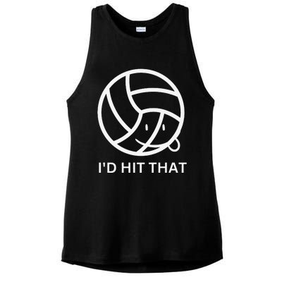 Volleyball graphic sports club graphic tee Premium Ladies PosiCharge Tri-Blend Wicking Tank