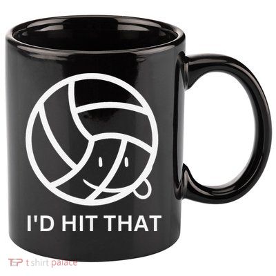 Volleyball graphic sports club graphic tee Premium 11oz C Handle Ceramic Mug