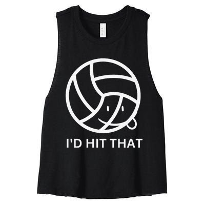 Volleyball graphic sports club graphic tee Premium Women's Racerback Cropped Tank