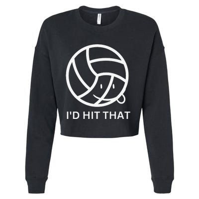 Volleyball graphic sports club graphic tee Premium Cropped Pullover Crew