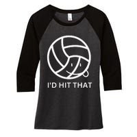 Volleyball graphic sports club graphic tee Premium Women's Tri-Blend 3/4-Sleeve Raglan Shirt