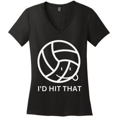 Volleyball graphic sports club graphic tee Premium Women's V-Neck T-Shirt