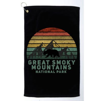 Vintage Great Smoky Mountains National Park Bear Meaningful Gift Golf Towel