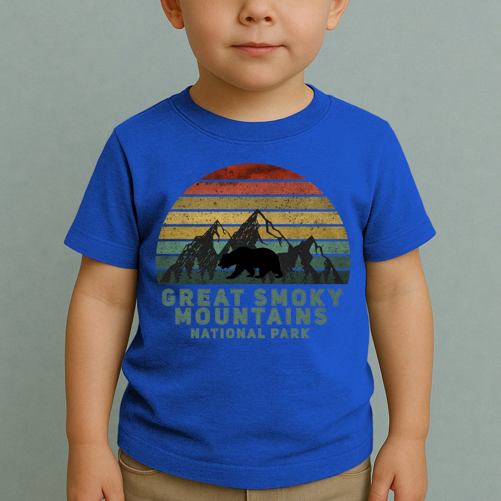 Vintage Great Smoky Mountains National Park Bear Meaningful Gift Toddler T-Shirt
