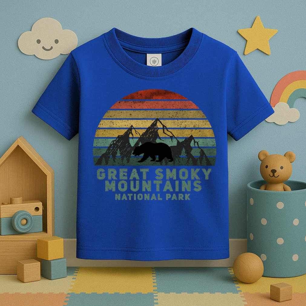 Vintage Great Smoky Mountains National Park Bear Meaningful Gift Toddler T-Shirt