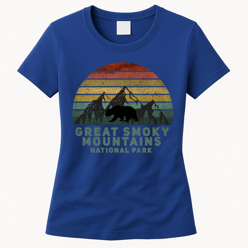 Vintage Great Smoky Mountains National Park Bear Meaningful Gift Womens T-Shirt