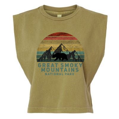 Vintage Great Smoky Mountains National Park Bear Meaningful Gift Garment-Dyed Women's Muscle Tee