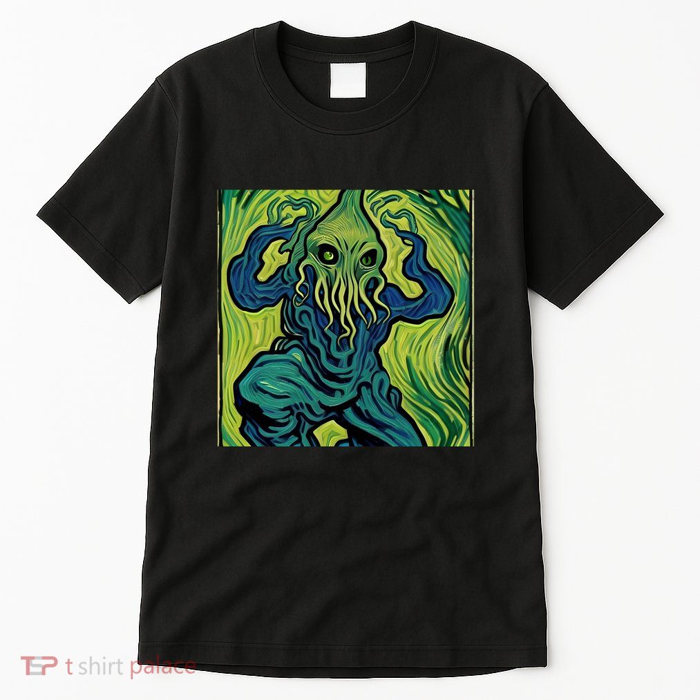 Van Gogh Style Cthulhu Lovecraft Tall T-Shirt
