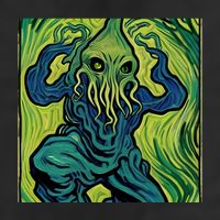 Van Gogh Style Cthulhu Lovecraft 11oz C Handle Ceramic Mug