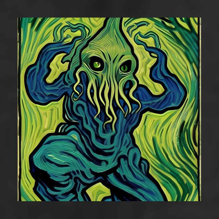Van Gogh Style Cthulhu Lovecraft 11oz C Handle Ceramic Mug