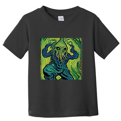 Van Gogh Style Cthulhu Lovecraft Toddler T-Shirt
