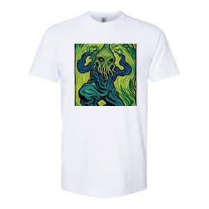 Van Gogh Style Cthulhu Lovecraft Softstyle CVC T-Shirt