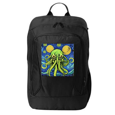 Van Gogh Style Cthulhu Lovecraft Starry Night City Backpack