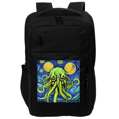 Van Gogh Style Cthulhu Lovecraft Starry Night Impact Tech Backpack