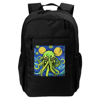 Van Gogh Style Cthulhu Lovecraft Starry Night Daily Commute Backpack