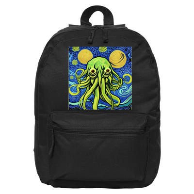 Van Gogh Style Cthulhu Lovecraft Starry Night 16 in Basic Backpack