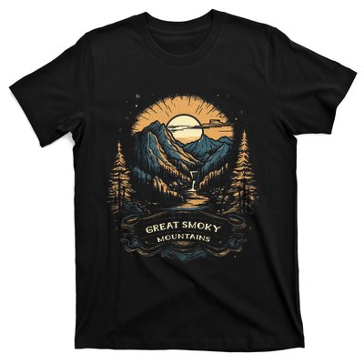 Vintage Great Smoky Mountains Retro Usa National Park T-Shirt