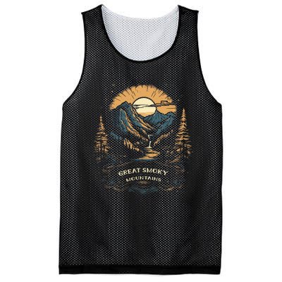 Vintage Great Smoky Mountains Retro Usa National Park Mesh Reversible Basketball Jersey Tank