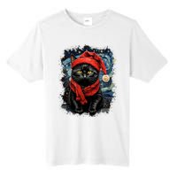 Van Gogh Starry Night Cat Funny Black Cat Christmas Tall Fusion ChromaSoft Performance T-Shirt