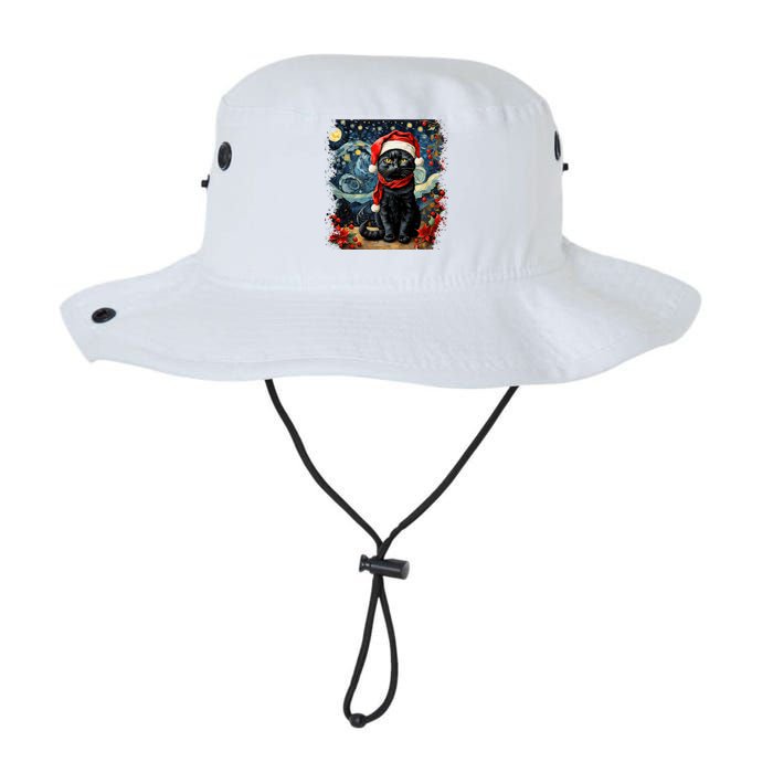 Van Gogh Starry Night Cat Funny Cat Christmas Legacy Cool Fit Booney Bucket Hat