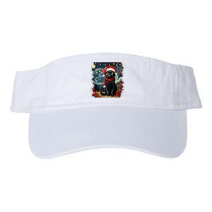 Van Gogh Starry Night Cat Funny Cat Christmas Valucap Bio-Washed Visor