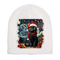 Van Gogh Starry Night Cat Funny Cat Christmas Short Acrylic Beanie