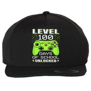 Video Gamer Student 100th Day Teacher 100 Days Of School Wool Snapback Cap