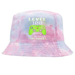 Video Gamer Student 100th Day Teacher 100 Days Of School Tie-Dyed Bucket Hat