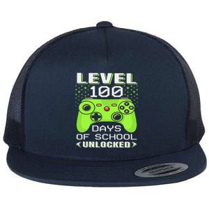 Video Gamer Student 100th Day Teacher 100 Days Of School Flat Bill Trucker Hat