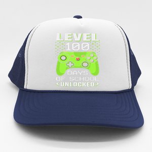 Video Gamer Student 100th Day Teacher 100 Days Of School Trucker Hat