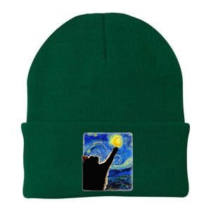 Van Gogh Starry Night Cat Knit Cap Winter Beanie