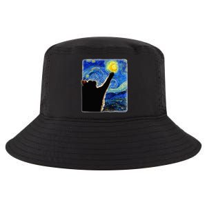 Van Gogh Starry Night Cat Cool Comfort Performance Bucket Hat