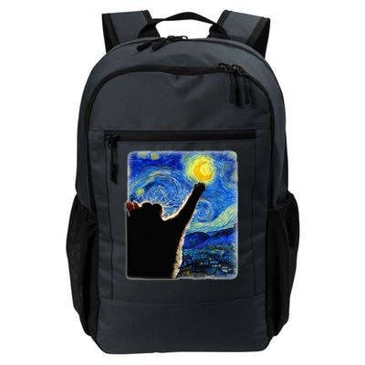 Van Gogh Starry Night Cat Daily Commute Backpack