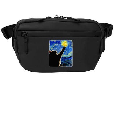 Van Gogh Starry Night Cat Crossbody Pack