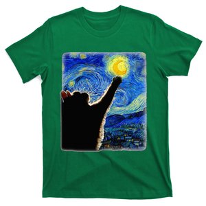 Van Gogh Starry Night Cat T-Shirt