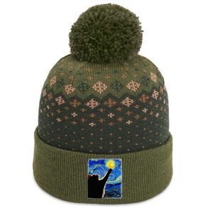 Van Gogh Starry Night Cat The Baniff Cuffed Pom Beanie