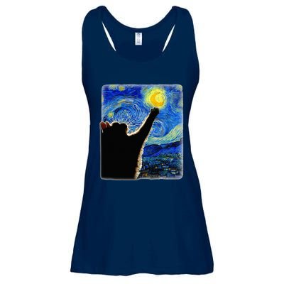 Van Gogh Starry Night Cat Ladies Essential Flowy Tank