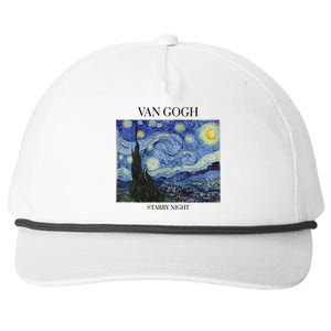 Van Gogh Starry Night Impressionist Art Vincent Van Gogh Gift Snapback Five-Panel Rope Hat