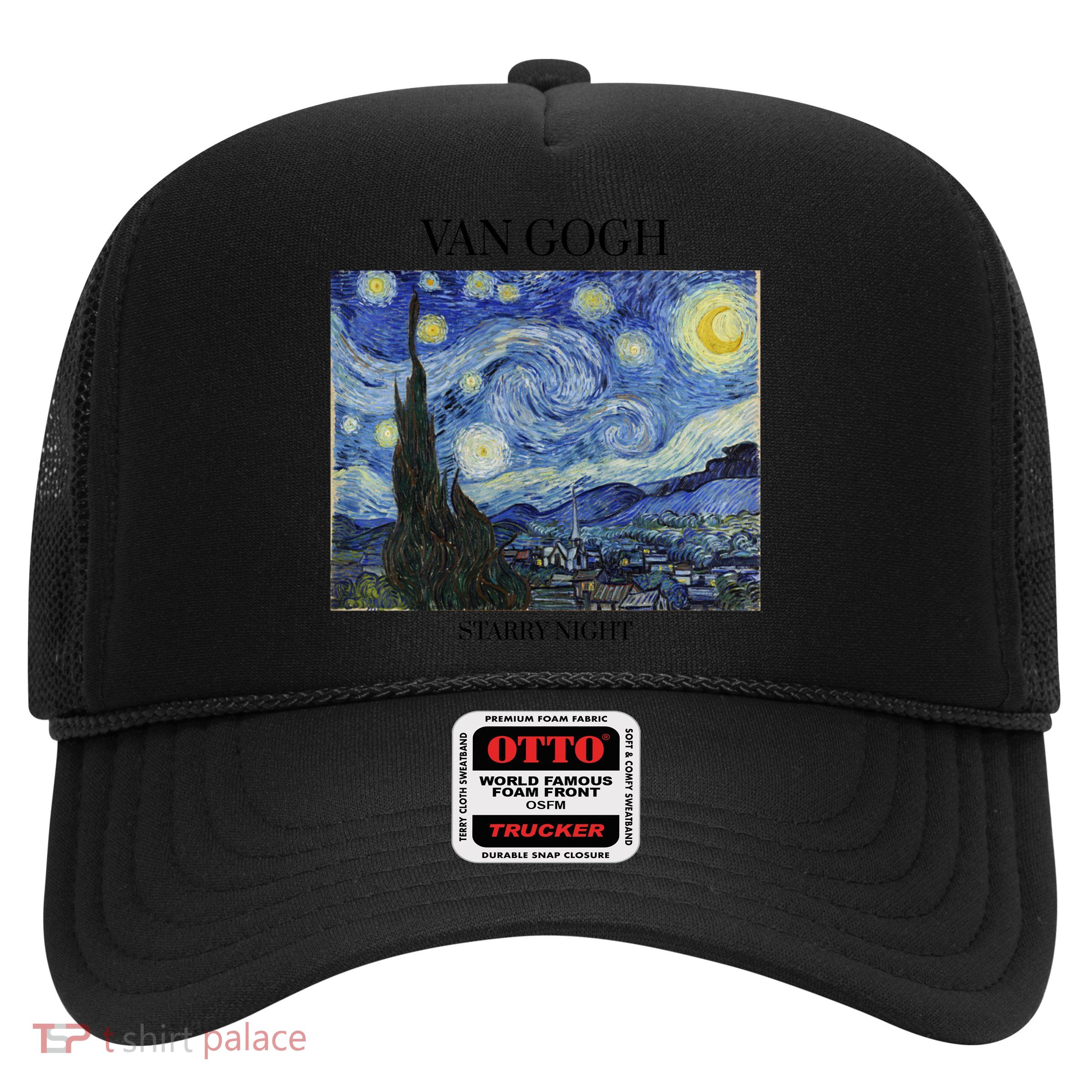 Van Gogh Starry Night Impressionist Art Vincent Van Gogh Gift Trucker Hat