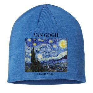 Van Gogh Starry Night Impressionist Art Vincent Van Gogh Gift Sustainable Beanie